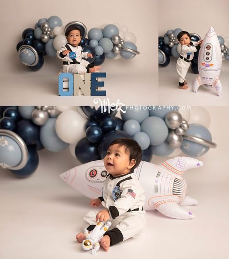 One Year Birthday Theme, Baby First Birthday Themes, Boys First Birthday Party Ideas, Boys 1st Birthday Party Ideas, Astronaut Birthday, Baby Boy 1st Birthday Party, 1st Birthday Photoshoot, One Year Birthday, Web 1