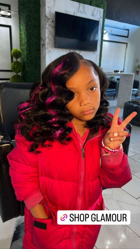 Unleash Your Inner Stylist with Hairstyles for Medium Hair | Versatile and Chic Kid Sew In Weave Hairstyles, Birthday Braids For Black Hair Kids, Sew In Hairstyles Kids, Quick Weave For Kids, Kids Sew In Weave Hairstyles, 13 Birthday Hairstyles, Kids Quick Weave, Kids Hair Styles Braids, Hairstyle For Birthday