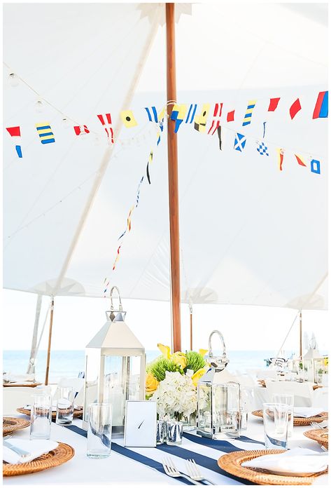 Wedding Reception White, Nautical Lanterns, Nautical Wedding Inspiration, Nautical Flag, Gold Wedding Favors, Beach Wedding Reception, Nautical Wedding Theme, Summer Wedding Decorations, Wedding Lanterns