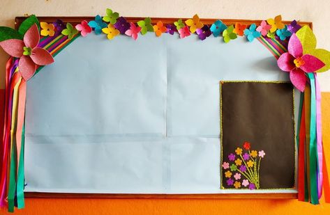 Ideas Board Border Ideas, Board Border Design, Notice Board Decoration, Construction Paper Art, Soft Board Decoration, School Board Decoration, Diy Preschool, Art Activities For Toddlers, Preschool Classroom Decor