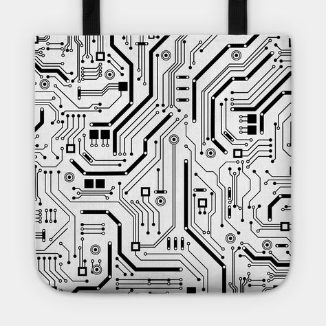 Cool trippy looking black and white circuit board design. Perfect for electrical and electronic engineers or anyone into technology based patterns and design. -- Choose from our vast selection of tote bags to match with your desired size to make the perfect custom tote. Pick your favorite: Movies, TV Shows, Art, and so much more! Available in Single Sided Print or Double Sided Print in small, medium, and large. Perfect for work, class, the beach, and leisure. Circuit Board Design, Design Bag, Circuit Design, Electronic Engineering, Pride Tshirts, Funny Movies, Black Artists, Circuit Board, Board Design