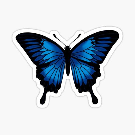 Millions of unique designs by independent artists. Find your thing. Blue Butterfly Sticker, Stickers Butterfly, Senior Jackets, Kindle Stickers, Butterfly Printable, Computer Sticker, Butterfly Photos, Scrapbook Stickers Printable, 3d Butterflies