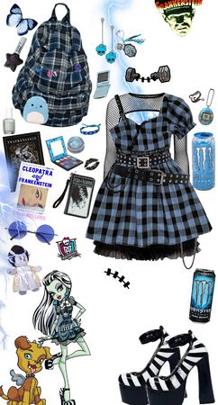 Monster High l Frankie Stein Outfit | ShopLook Dino Squishmallow, Rock Band Costumes, Monster High Outfits, Band Costumes, Monster High Costume, Creepypasta Oc, Blue Monster, Monster Energy Drink, Pretty Halloween Costumes