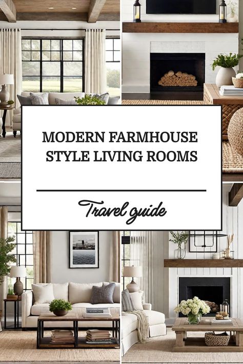 Modern farmhouse style living rooms with rustic and cozy decor elements. Modern Farmhouse Living Room Inspiration, Farmhouse Living Room Colors, Cozy Modern Farmhouse Living Room, Farmhouse Living Room Wall, Farmhouse Chic Living Room, Modern Farmhouse Style Living Room, Farmhouse Living Room Wall Decor, Chic Apartment Decor, Cozy Boho Living Room