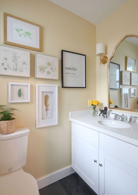 Yellow Paint Colors For Bathroom, Benjamin Moore Weston Flax Living Room, Light Yellow Bathroom Walls, Faint Yellow Paint Colors, Best Light Yellow Paint Colors, Interior Yellow Paint Colors, Light Yellow Paint Living Room, Yellow Paint Interior, Soft Yellow Bedroom Walls