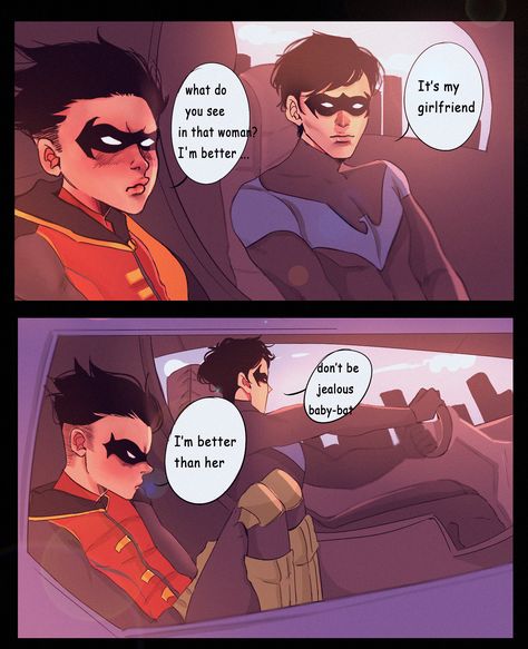 damidick | Tumblr Damien X Jon, Superman X Batman, Superman X, Gotham Villains, Marvel Headcanon, Baby Bats, Batman The Animated Series, Damian Wayne, Dc Memes