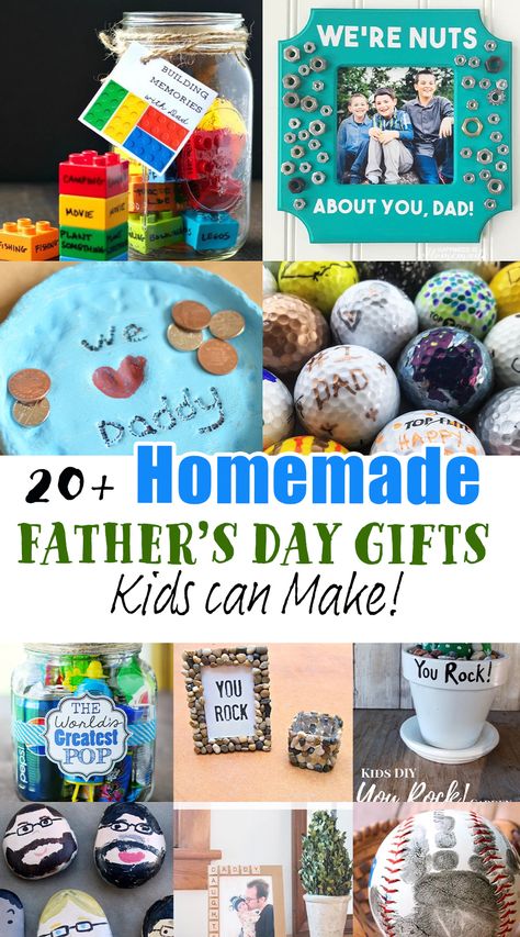 20+ Homemade Gifts for Father's Day From Kids - Happy Toddler Playtime Homemade Gifts For Dad, Construction Gifts, Fathers Day Gifts From Kids, 1st Fathers Day, Fathers Day Gifts Ideas, Homemade Fathers Day Gifts, 1st Fathers Day Gifts, Gifts From Kids, Diy Gifts For Dad