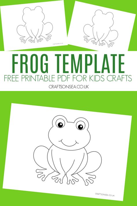 Reptile Preschool Crafts, Frogs Activities Preschool, Frogs For Preschoolers, Frog Crafts For Preschoolers, Preschool Frog Crafts, Frog Patterns Printable, Frog Preschool Craft, Preschool Frog Activities, Frog Crafts For Toddlers