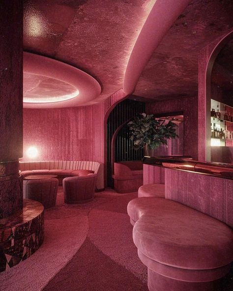 Green vs pink 70s bar lounges 🍸 [AI] Get your wall posters on liminaldestinations.com (link in bio!) • • • • #70sinterior #1970sinterior #70saesthetic #1970s #70svibes #70snostalgia #70sdecor #70s #vintage #interiordesign #homedecor #luxuryhomes #midcentury 70s Bar, Vaporwave 80s, Pink 70s, 70’s Decor, Nyc Penthouse, Dreamscape Architecture, Arch Digest, 70s Interior, Pink Art Deco