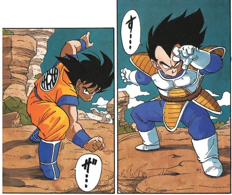 Goku vs. Vegeta Goku Manga, Dbz Manga, Dragon Ball Tattoo, Dragon Ball Art Goku, Dragon Ball Super Artwork, Goku Vs, Dragon Ball Super Goku, Goku And Vegeta, Dragon Ball Image