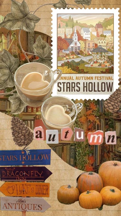 Autumn Stars Hollow, Stars Hollow Autumn Festival, Stars Hollow Wallpaper, Complicated Aesthetic, Stars Hollow Fall, Stars Hollow Autumn, Stars Hollow Aesthetic, Gilmore Girls Party, Screensaver Iphone