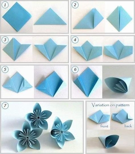 Origami Návody, Kartu Ulang Tahun Diy, Origami Kusudama, Pola Kotak, Kraf Kertas, Tutorial Origami, Fabric Origami, Origami Patterns, Fleurs Diy