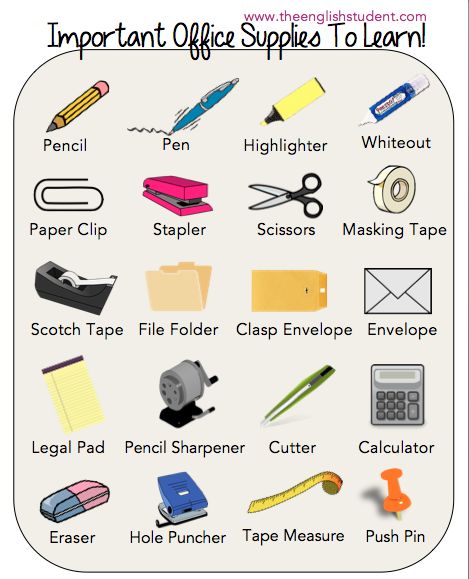 office supplies, ESL vocabularies, ESL, English vocabulary Tatabahasa Inggeris, Materi Bahasa Inggris, Esl Vocabulary, English Vocab, English Fun, English Resources, English Language Teaching, English Course, English Tips