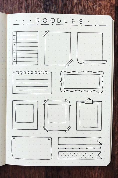 Want to add some fun doodles to your bullet journal!? Check out these super cute paper note doodle tutorials for inspiration! #bujo #doodles #bulletjournal #bujodoodle Bullet Journal Simple, Buku Diy, Lukisan Fesyen, Crazy Laura, Bullet Journal Headers, Penanda Buku, Note Doodles, Bullet Journal Banner, Bullet Journal Notes