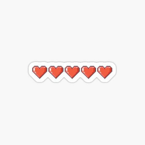 COOL VIDEO GAME HEARTS FROM MINECRAFT. Redbubble Designs, Heart Stickers, Video Game, Minecraft, Video Games, For Sale, Quick Saves