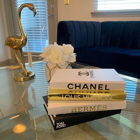 Coffee Table Books Decor, Chanel Decor, Books Fashion, Glamour Decor, Chanel Perfume, Decorative Books, Glam Room, Handmade Books, Living Room Decor Apartment