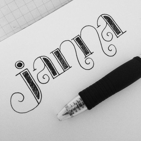 I doodled my own name, as I’m apt to do when bored, but I actually really liked how it turned out. I dubbed it a “lettering selfie” since I lettered my own name. :) Here it is on Instagram. Time it... Alfabet Font, Schrift Design, Alfabet Letters, Doodle Design, Plakat Design, Creative Lettering, Piece Of Paper, Doodle Lettering, Lettering Styles