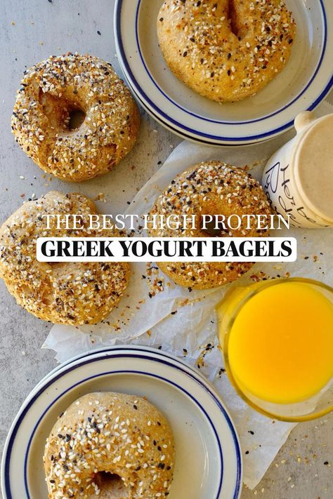 My Greek Yogurt Everything Bagels are fluffy, delicious, and packed with protein! Recipe linked ������ https://dinneratallis.com/recipes/greek-yogurt-bagels/ #RichandCreamySoups Flour And Greek Yogurt Bagel, Gf Greek Yogurt Bagels, How To Make Bagels With Greek Yogurt, Greek Yogurt In Recipes, Bagels Recipe Easy, 3 Ingredient Greek Yogurt Bagels, Greek Yogurt Protein Bagels, Keto Bagel Recipe Greek Yogurt, Greek Yogurt Bagels 2 Ingredients Air Fryer