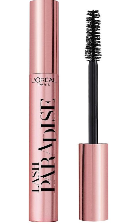 L'Oréal Paris Intense Volume Mascara, Volumising and Lengthening, Infused with Castor and Floral Oils to Condition Eyelashes, Suitable for Sensitive Eyes, Soft Fibre Brush, Lash Paradise, Black Loreal Lash Paradise, Loreal Lash Paradise Mascara, Lash Paradise Mascara, Loreal Mascara, Paradise Mascara, Lash Paradise, Mascara Review, Brown Mascara, Lengthening Mascara