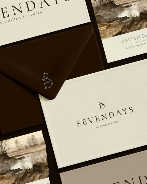 New branding for Seven Days✨ #branding #brandidentity #packaging #branddesign Old Money Branding, Rebrand Aesthetic, Hospitality Branding, Luxury Brand Packaging, Elegant Business Cards Design, Luxury Business Card, Luxury Packaging Design, New Branding, Luxury Car Brands