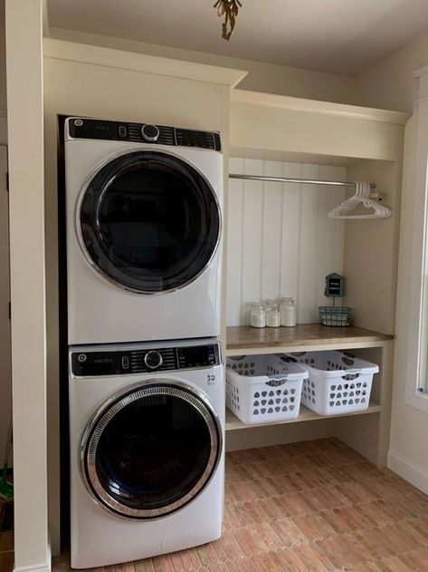 Laundry Room Makeover Ideas, Laundry Quotes, Organization Laundry, Room Makeover Ideas, Custom Laundry Room, Stacked Laundry Room, Laundry Room Ideas Small Space, Small Laundry Room Makeover, Pantry Laundry Room