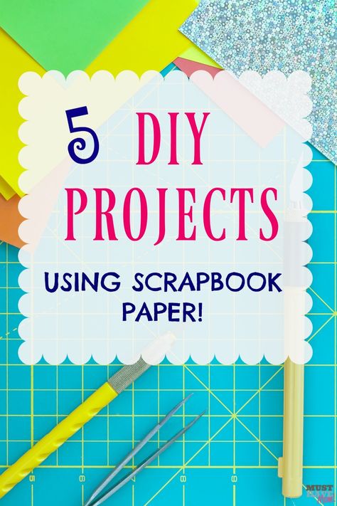 5 DIY projects using scrapbook paper! Put that scrapbook paper to good use with these 5 DIY home projects! via @musthavemom Ideas For Scrapbook Paper, Diy Scrapbook Ideas, Fun Diy Kids Crafts, Creative Scrapbook Ideas, Scrapbook Paper Projects, Scrapbook Paper Crafts Diy, Scrapbook Techniques, Make A Paper Airplane, Mom Crafts