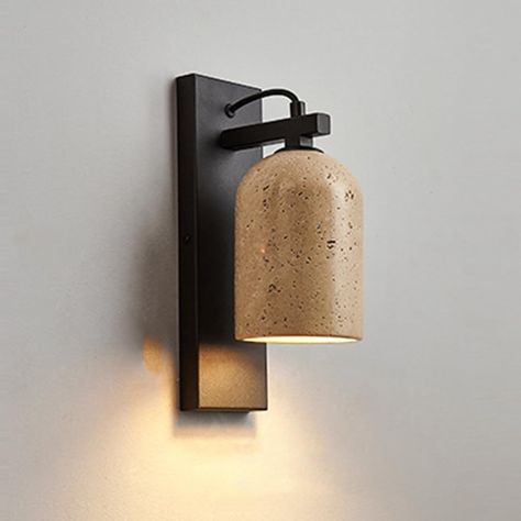 PRICES MAY VARY. 【Nordic Modern Style】The never fading modern wall light emits charming and bright light, adding an elegant atmosphere to your home. A simple, classy design that's fit for any indoor environment, Can be used as a perfect piece of art to light up your home. 【Material】Wall light fixtures are made of high-quality travertine and iron, and the surface is coated with anti-corrosion material to resist corrosion. The lamp is strong, anti-corrosive, not easily deformed and durable. Unique Oil Rubbed Bronze Bathroom Fixtures, Black Bathroom Sconces, Fireplace Sconces, Minimalist Hallway, Budget Lighting, Wall Mounted Lamp, Scandinavian Lighting, Wall Sconces Living Room, Sconces Living Room