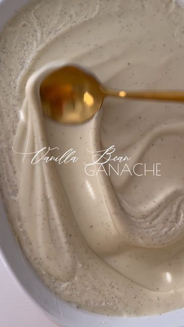 White Chocolate Vanilla Bean Ganache, Vanilla Bean Ganache Filling, Vanilla Bean Ganache Recipe, Vanilla Bean Desserts, Whipped Vanilla Bean Ganache Recipe, Vanilla Bean Whipped Ganache, Whipped Vanilla Bean Ganache, Vanilla Bean Ganache, Vanilla Ganache Recipe