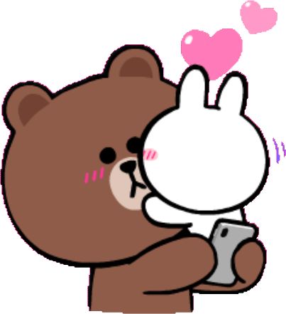 Brown Cony Love, Brown Cony Gif, Cony Brown Gif, Gif Cute, Good Morning Smiley, Cony Brown, Wonder Art, Bunny And Bear, Sticker Maker