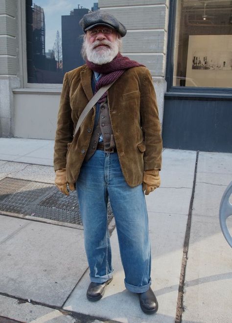 ***** Doug Bilheimer, Old Man Outfit, Japanese Americana, Grandpa Chic, Grandpa Outfit, Americana Outfits, Old Man Fashion, Older Mens Fashion, Grandpa Style