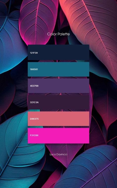 Anagolous Color Scheme, Disco Ball Color Palette, Magenta Complimentary Colors, Color Palette Schemes, Bright Moody Color Palette, Color Palette Mystical, Jewel Colour Palette, Moody Color Pallet, Sultry Color Palette