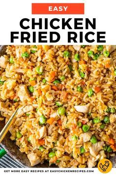 Homemade Chicken Fried Rice, Chicken Fried Rice Recipe Easy, Easy Chicken Fried Rice, Baked Lemon Pepper Chicken, Chicken Fried Rice Easy, Fried Rice Recipe Easy, Recipes With Chicken And Peppers, Chicken Fried Rice Recipe, Chicken Recipes Video