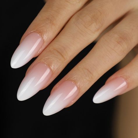 PRICES MAY VARY. Package Contains:30 almond nails in 15 Sizes，48pcs jelly stickers,1 nail glue, 1 double-sided nail file, 1 cuticle stick and 1 prep alcohol pad Versatile Style: These medium almond nails press ons(uñas postizas) are perfect for any occasion! Whether it's a wedding, party, date night, or simply wanting to elevate your everyday look, these nails have got you covered Easy to use:It is convenient for you to match the appropriate nail plate according to your mood and clothing.Achieve White Pink Nails Ombre, Almond Nails Cream, Nude Pink Ombre Nails, Almond Ombré Nails, Almond Ombre Nails, Grandma Nails, Ombré French Tip, Ombre Almond Nails, Vanilla Nails