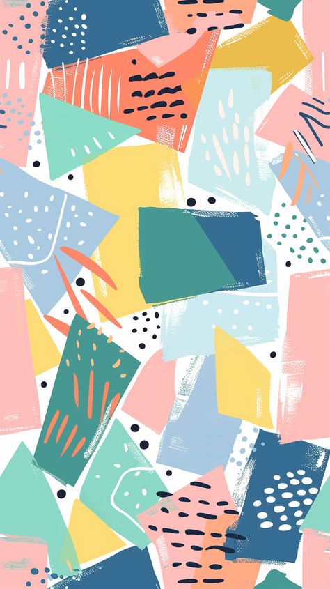 Liven up your iPhone and Android screens with this vibrant abstract design! 🌟✨ Pastel Wallpaper Backgrounds, Pastel Background Wallpapers, Coloring Ideas, Pastel Pattern, Cute Pastel Wallpaper, Patterns Design, Pastel Wallpaper, Pattern Mixing, Shape Design