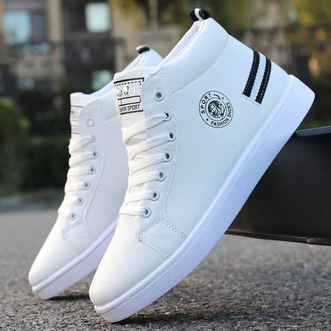 Leather White Sneakers, Winter Boots Men Snow, Fur Sneakers, Men's High Top Sneakers, White Leather Shoes, Ankle Boots Men, Mesh Shoes, Boys Sneakers, Sport Chic