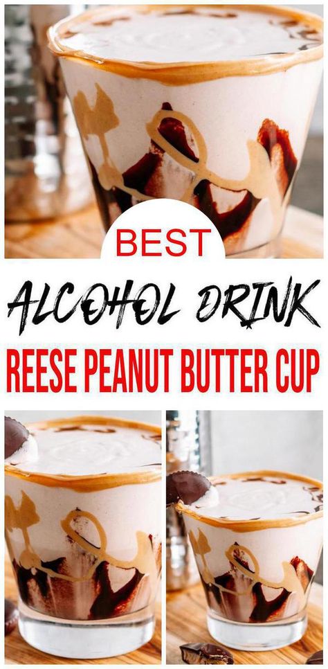 Skrewball Peanut Butter Whiskey Reeses cocktail makes the perfect alcohol drink recipe Peanut Butter Cup Cocktail Recipe, Sweet Drinks With Whiskey, Dessert Cocktails Alcohol, Hazelnut Liquor Recipes, Dough Ball Cookie Dough Whiskey Drinks, Peanut Butter Whiskey Drinks Recipes, Alcholic Drink Sweet, Peanut Butter Moonshine Drinks, Cool Mixed Drinks