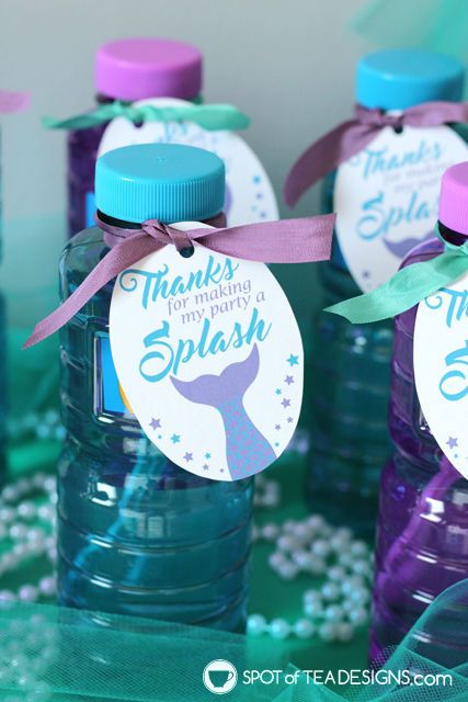 Mermaid Party Printables plus a party food hack! | spotofteadesigns.com Mermaid Party Printables, Ariel Birthday Party, Mermaid Birthday Party Decorations, Mermaid Theme Birthday Party, Ariel Birthday, Sea Birthday Party, Mermaid Theme Party, Mermaid Baby Showers, Mermaid Parties