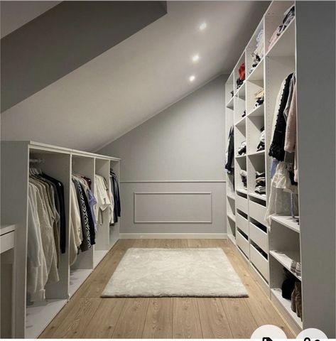 Loft Conversion Dressing Room, Loft Conversion Layout, Loft Closet, Attic Bedroom Storage, Attic Wardrobe, Bedroom Built Ins, Attic Bedroom Designs, Loft Storage, Closet Renovation