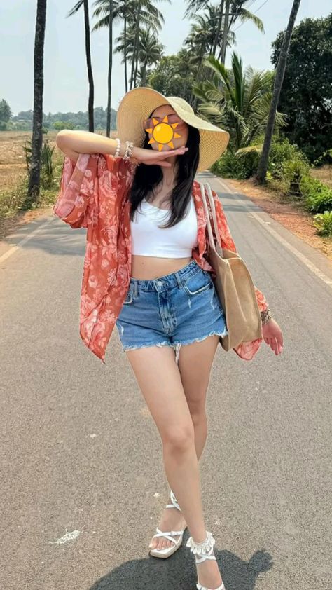 summer outfits and nails ideas are here!!! Goa Outfits, Aesthetic Personality, Cute Beach Outfits, Fashion Travel Outfit, Vacation Outfits Women, Beachy Outfits, Casual College Outfits, Casual Indian Fashion, Trendy Outfits For Teens