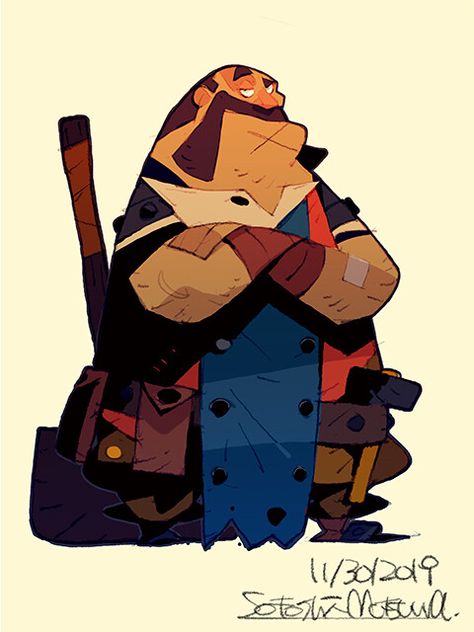 ArtStation - Blacksmith, Satoshi Matsuura Satoshi Matsuura, Jack The Ripper, Artist Alley, Concept Art Character, Art Cartoon, Cartoon Character Design, Comic Illustration, Dream Art, Artist Style