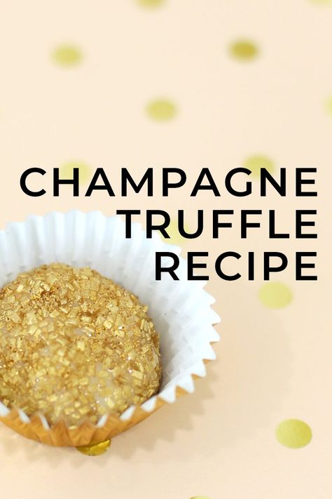 A sweet little bite that you can also cheers with! Champagne truffles are a perfect recipe for your next celebration. Delicious chocolate blends with crisp champagne to create a totally unique bite. Make these for Christmas, New Year's Eve, Valentine's Day, or just for fun. Champagne Truffles, Truffle Recipe, Beautiful Desserts, Gold Dust, Candy Making, White Chocolate Chips, Delicious Chocolate, Just For Fun, New Year's