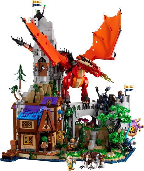 Architecture Toy, Lego Dragon, Dragon Rouge, Lego 4, Dragon Tales, Lego Castle, Fantasy Gifts, Forgotten Realms, Lego News