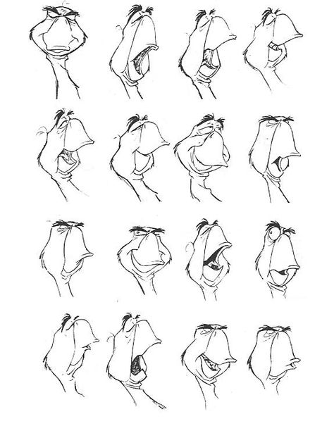 Expression Sheet, Animation Programs, Cartoon Bird, 디즈니 캐릭터, Disney Sketches, Character Sketches, Facial Expression, Animation Reference, Face Expressions