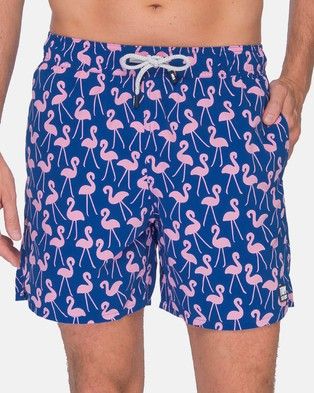 Flamingo Boardshorts Flamingo Outfit, Men's Toms, Flamingo Print, Printed Swim, Mens Swim Trunks, Fashion Line, Swim Trunks, Board Shorts, Flap Pocket