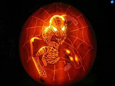 Spidey pumpkin Pumpkin Carving Ideas Spiderman, Pumpkin Carving Spiderman, Pumpkin Carving Marvel, Spider Man Pumpkin Carving, Unique Pumpkin Carving Ideas Awesome, Spiderman Pumpkin Carving, Spider Man Pumpkin, Spiderman Pumpkin, Halloween Decorations For Kids