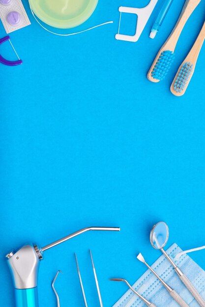 Dentist Tools Over Blue Background Top View Vectors, Photos and PSD files | Free Download Dentistry Background, Dental Backgrounds, Dentist Background, Dental Banner, Dentist Marketing, Dental Pictures, Dental Wallpaper, Dental Composite, Dental Advertising