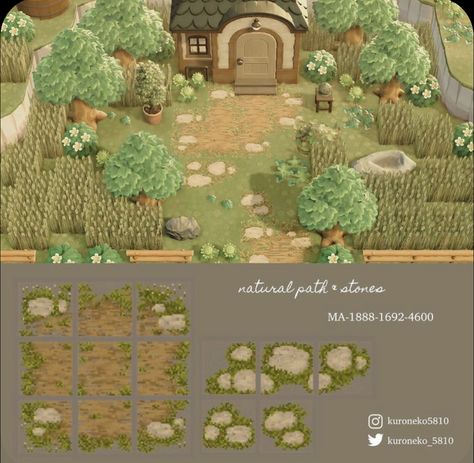 Cottagecore Animal Crossing, Motif Acnl, Acnh Cottagecore, Animal Crossing 3ds, Forest Core, Animal Crossing Guide, Path Design, Animal Crossing Wild World, Theme Nature