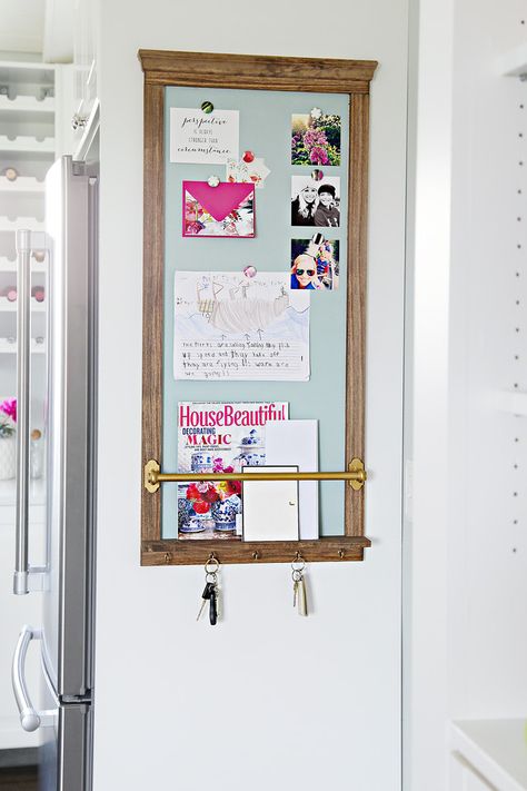 IHEART ORGANIZING PROJECTS - Jennifer Jones Decorative Magnetic Board, Kitchen Memo Board, Diy Magnet Board, Command Centers, Wand Organizer, Magnetic Memo Board, Magnetic Boards, Family Command Center, Kitchen Board