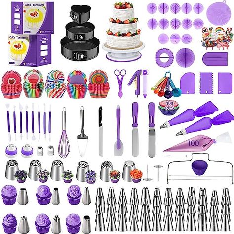 Cake Decorating Supplies 471pcs, Baking Tools Set for Cakes，Cake Turntable, Piping Icing Tips for Beginners or Professional Baking Birthday Cake, Cake Baking Supplies, Cake Nozzles, Turntable Cake, Cake Turntable, Springform Pan Cake, Cake Pan Set, Fondant Tools, Cake Piping