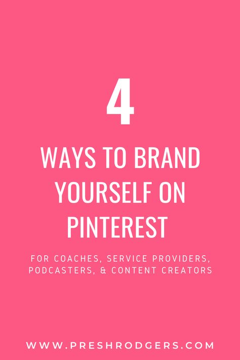 How to brand yourself on pinterest as a coach, service provider, or content creator. Pinterest marketing strategies for beginners & businesses. When it comes to your pinterest for business account, make sure it's branded. Pinterest is a great marketing strategy for any business that wants to drive traffic to their content. Here are 4 ways to brand your pinterest account when you first start using pinterest as a business. Pinterest tips | pinterest for business | pinterest branding tips Pinterest Content Creator, Profile Set, Pinterest Branding, Teach Online, Pinterest Marketing Business, Pinterest Expert, Brand Yourself, Digital Course, Pinterest Manager